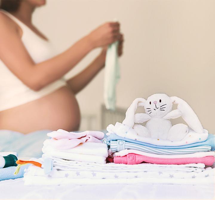Pile of baby clothes